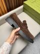 Gucci Man Brown Calfskin Business Leather Shoes 042885 (6)_th.jpg